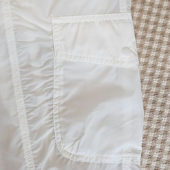 Athleta White Sheer Relaxed Fit Breathable Activewear Parachute Cargo Pants - Picture 10 of 16